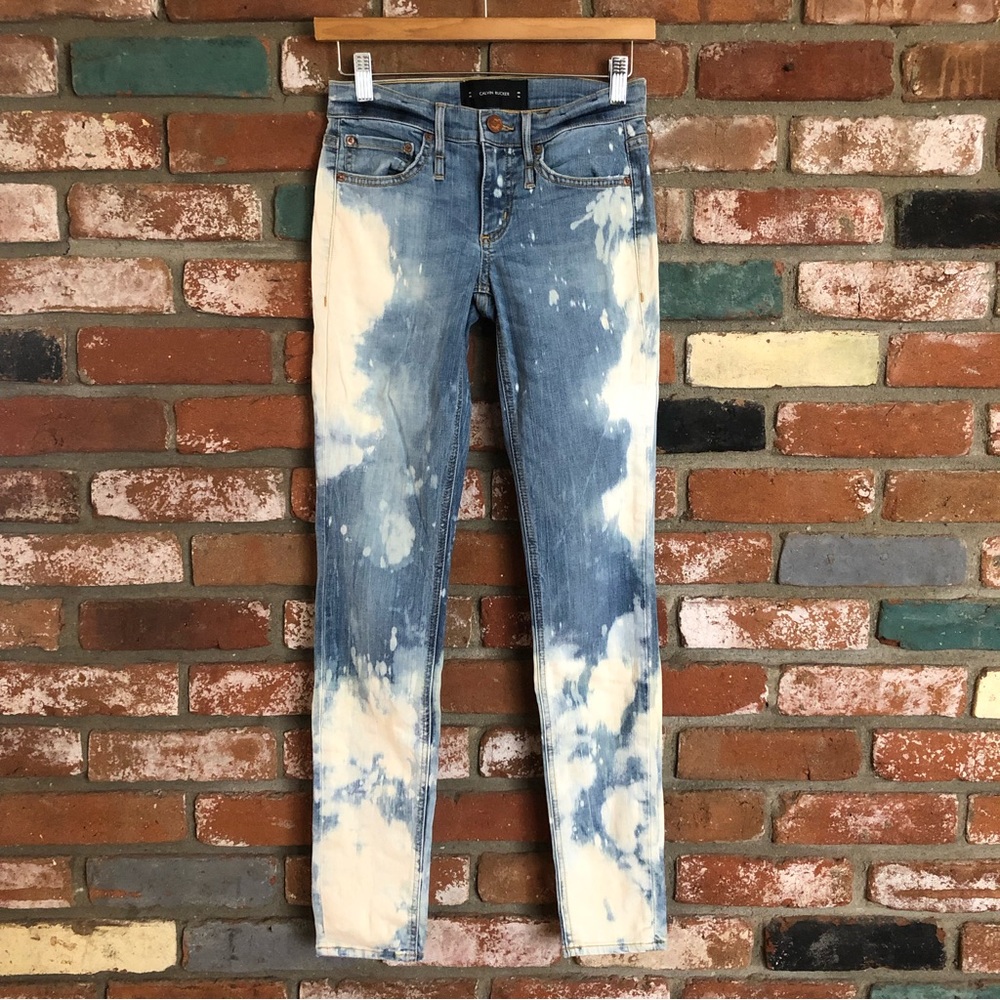 Calvin Rucker Tie Dyed Bleached Skinny Jeans